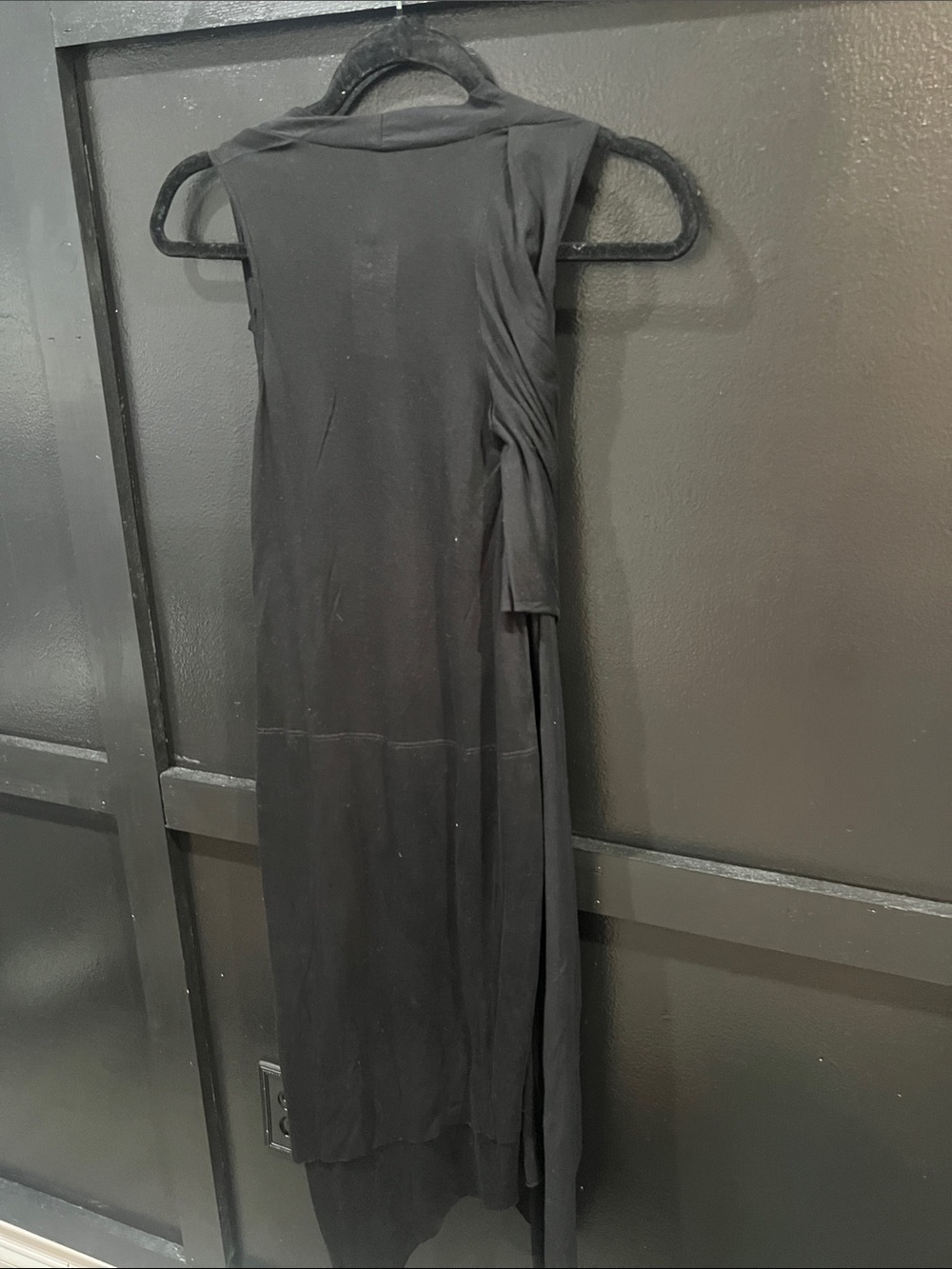 NWT | Helmut Lang Black Draped Asymmetrical Dress | Size Medium - Picture 8 of 8